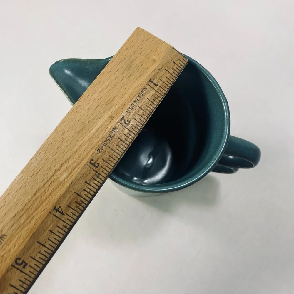 Bennington Potters Trigger Teal Creamer Double Handle Mid-Century Modern 1394 - Picture 13 of 13